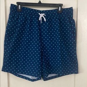 Navy Polka Dot Swim Shorts